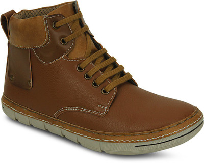 

Get Glamr Trecking Lace Ups Boots For Men(Tan