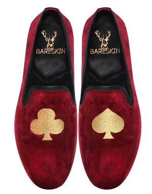 

Bare Skin Velvet Slip-On Jutis For Men(Maroon)