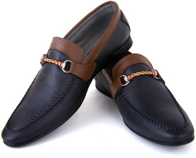 

Candle Genuine Leather Slip On For Men(Black