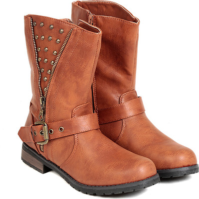 

TEN TEN Women's Tan Mid Length Boots Boots For Women(Tan)