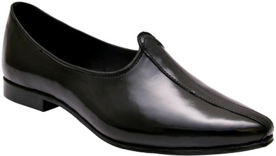 

Bxxy Black Genuine Leather Nagra Jutis For Men(Black