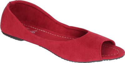 

Jade Peep Toe Bellies For Women(Red)