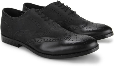 Knotty Derby Oliver Brogue Oxford Lace Up For Men(Black