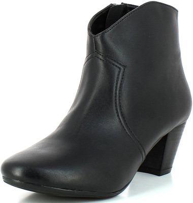 

Saint G WOMEN BLACK LEATHER ANKLE BOOT Boots For Women(Black