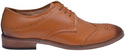 Hirel's Geniune Leather Cap Toe Derby Brogue Lace Up