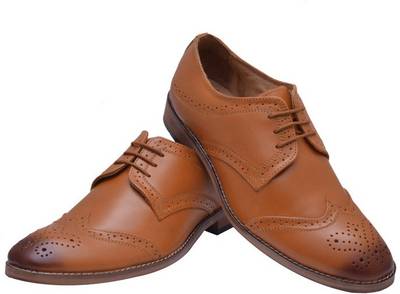 Hirel's Geniune Leather Cap Toe Derby Brogue Lace Up