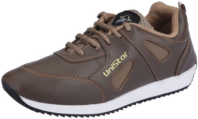 

Unistar 049 Synthetic Leather (Narrow Toe) Running Shoes For Men(Khaki, Mouse