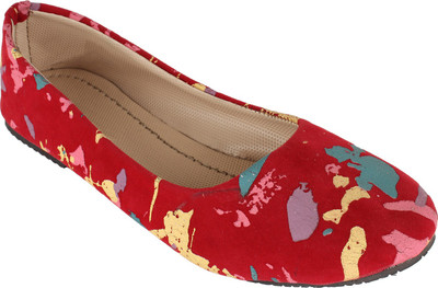 74% OFF on Authentic Vogue Red Printed Fabric Ballerinas Bellies For Women(Red) 74% OFF on Authentic Vogue Red Printed Fabric Ballerinas Bellies For Women(Red)