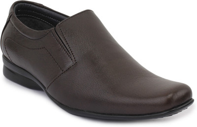 

Metrogue Genuine Leather with Leather Lining Dress Shoes Slip On For Men(Brown, Brown)