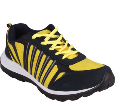 

Jabra 7002 Yellow & NvyBlue Running Shoes For Men(Black), Navy blue