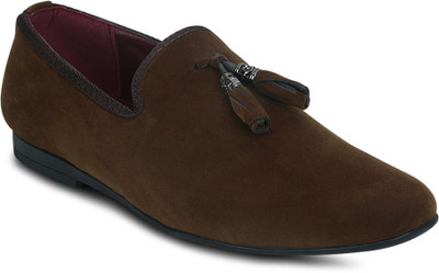

Kielz Stylish Fancy Gents Brown Loafers Casuals For Men(Olive
