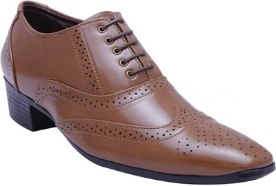 

Bxxy Height Increasing British Tan Brogue Brogues For Men(Tan