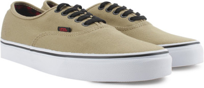 

Vans AUTHENTIC Men Sneakers For Men(Khaki), (twill & gingham) cornstalk/black