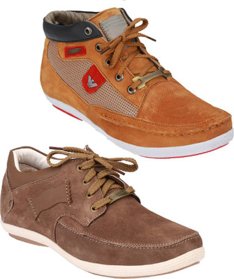 

Rocozo Rz sneakers and Rz Casuals For Men(Brown, Beige