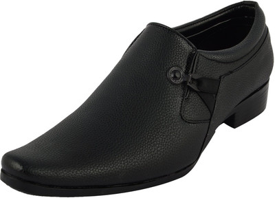 

Boron Leather Look Slip On For Men(Black