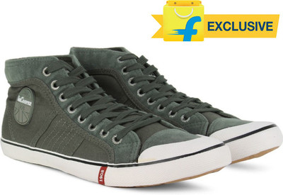 

Lee Cooper Men Mid Ankle Canvas Sneakers For Men(Grey, Mid grey
