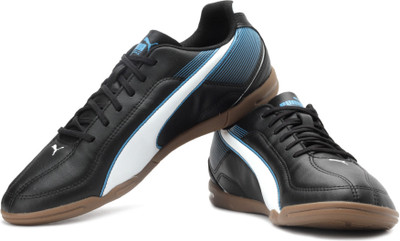 

Puma Esquadra IT Indoor Soccer Shoes For Men(White, Black), 01;black;white;scuba blue