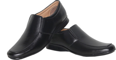 

Azzaro Black Drop Slip On Shoes For Men(Black