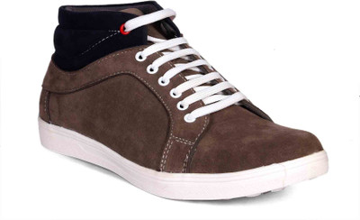 

Levanse High ankle leather Sneakers For Men(Grey, Light grey