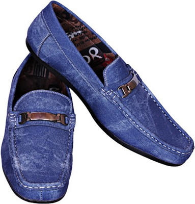 

Smoky Blue Denim Loafers For Men(Blue)