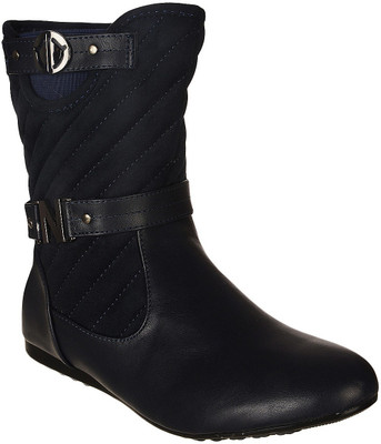 

Flat n Heels Boots For Women(Blue)