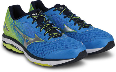 

Mizuno Wave Rider 19 Running Shoes For Men(Blue, Yellow, White, Diva blue::silver::safety yellow