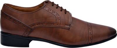 Hirel's Brown Elite Office Wear Lace Up Shoe