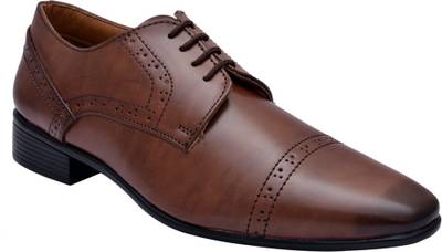 Hirel's Brown Elite Office Wear Lace Up Shoe