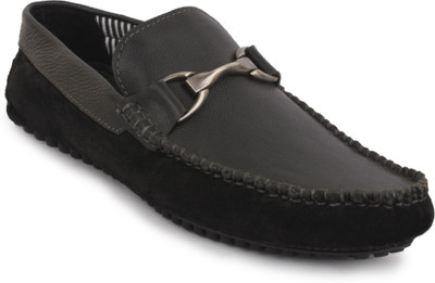 

Buckle Up MENS LEATHER SHOES BU4002_BLACK-Size- Slip On For Men(Black