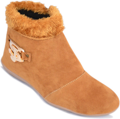 

Myra Party Wear Boots For Women(Tan