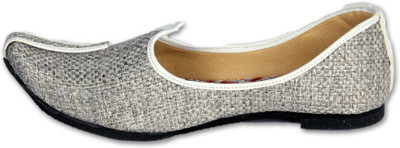 

Panahi Ethnic and Traditional Jute Slip On White Men Mojaris Jutis For Men(White