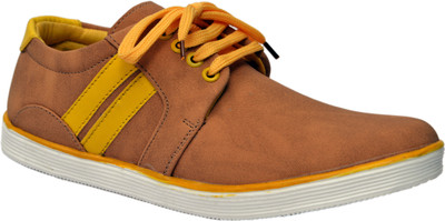Molessi Stylish Casuals Shoes For Men(Brown, 07;yellow