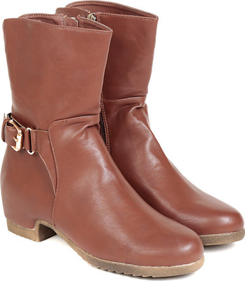 

TEN TEN Women's Brown Mid Length Boots Boots For Women(Brown)