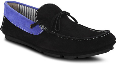 

Get Glamr Color Block Loafers For Men(Black, Blue)