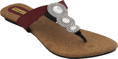 

Indirang Women Maroon Flats