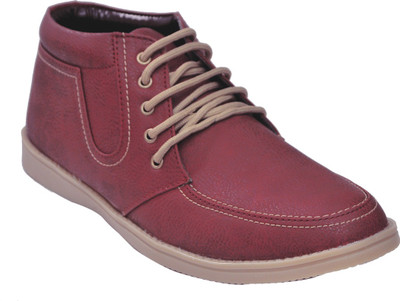 

Adjoin Steps Lace Up Casual Shoes For Men(Red