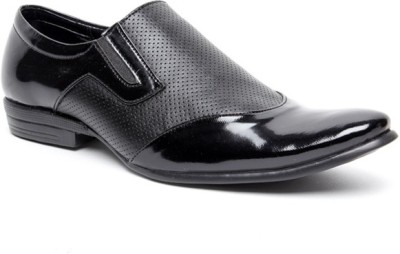 

Zapatoz Black Perforated Slip On For Men(Black)