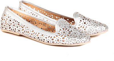 

TEN TEN Women's Silver Moccasin Casual Shoes For Women(Silver)