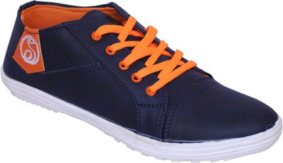 

Smoky Blue Canvas Casual Shoes For Men(Blue