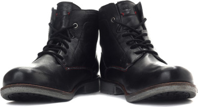 

Levi's Hudson Miles High ankle Boots For Men(Black)