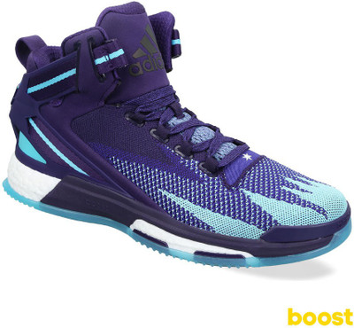 

ADIDAS D ROSE 6 BOOST PRIMEKNIT Men Basketball Shoes For Men(Blue, Dpurpl/blapur/bluglo