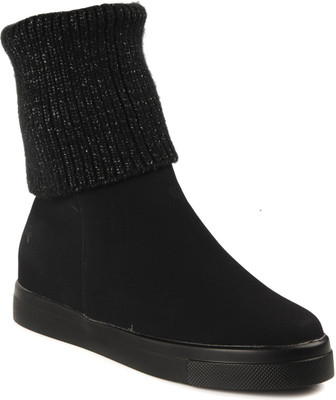 

Flat n Heels Boots For Women(Black)