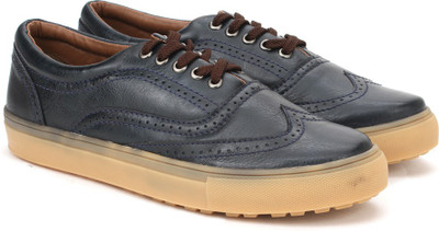

Knotty Derby Alecto Wing Cap Brogue Sneakers For Men(Navy, Blue+tan