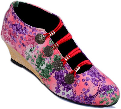 

Myra Floral Print Casuals For Women(Pink), Pink floral