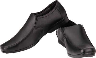 

Rocozo Corporate Premium Leather Slip On Shoes For Men(Black