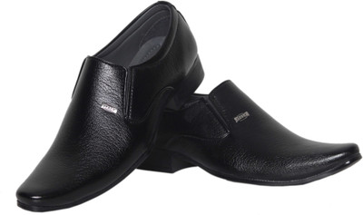 

Azzaro Black Rocky Slip On Shoes For Men(Black