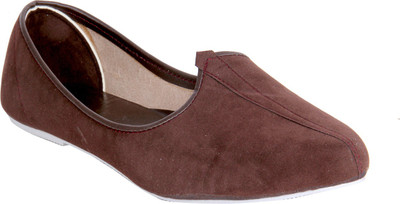 

Panahi Velvet Jalsa Mojari Jutti Ethnic Footwear Jutis For Men(Brown