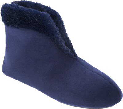 

Dearfoams Stylish Ankle-Length Velvet Boots Blue Boots For Women(Blue
