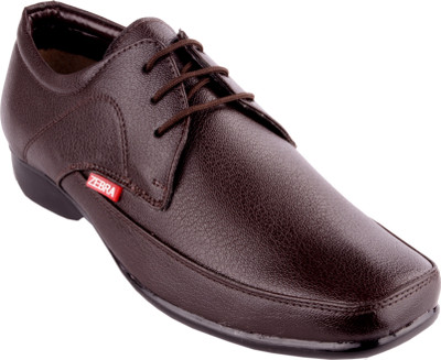 

Zebra Life Lace Up Shoes For Men(Brown)