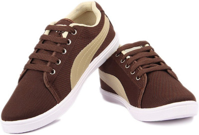 

RockSoft RS_018 Canvas Shoes For Men(Brown, Beige)